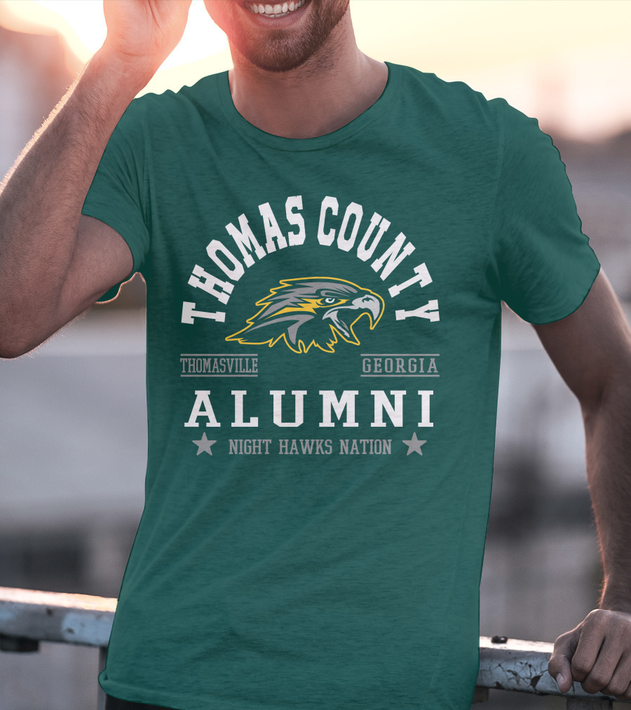 Thomas County Alumni Night Hawks Nation Thomasville Georgia T-Shirt