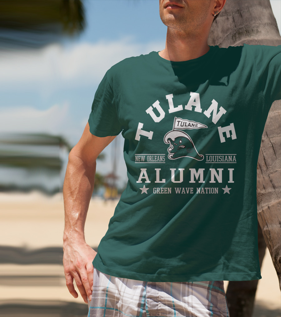 Tulane Alumni Logo New Orleans Louisiana Green Wave Nation T-Shirt