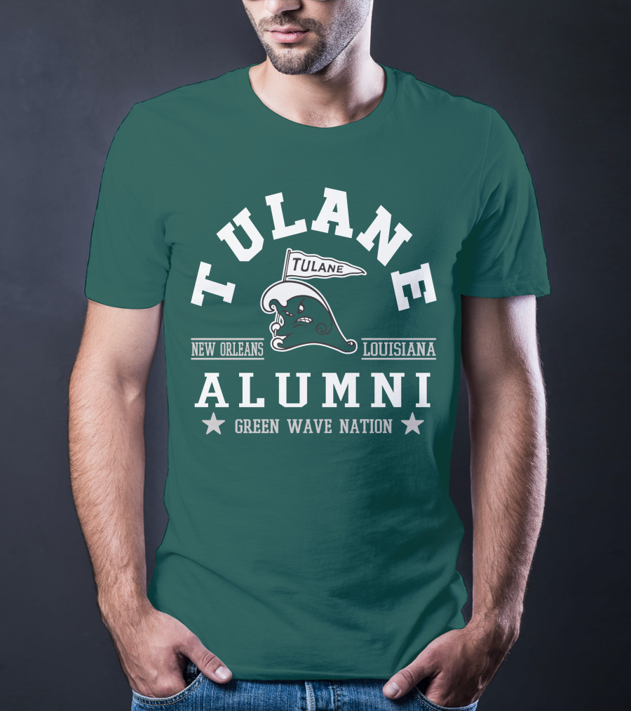 Tulane Alumni Logo New Orleans Louisiana Green Wave Nation T-Shirt
