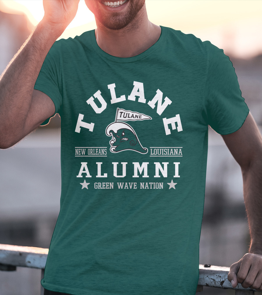 Tulane Alumni Logo New Orleans Louisiana Green Wave Nation T-Shirt