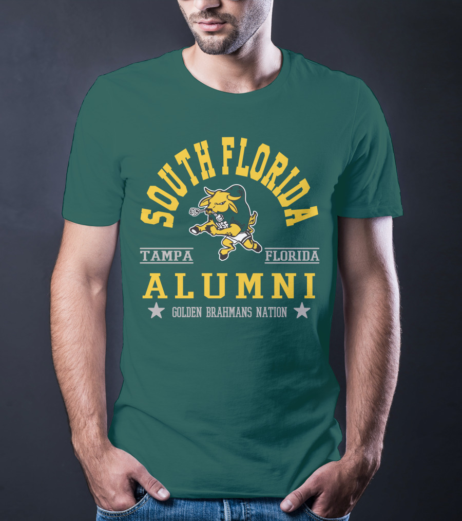 South Florida Alumni Tampa Florida Golden Brahmans Nation T-Shirt