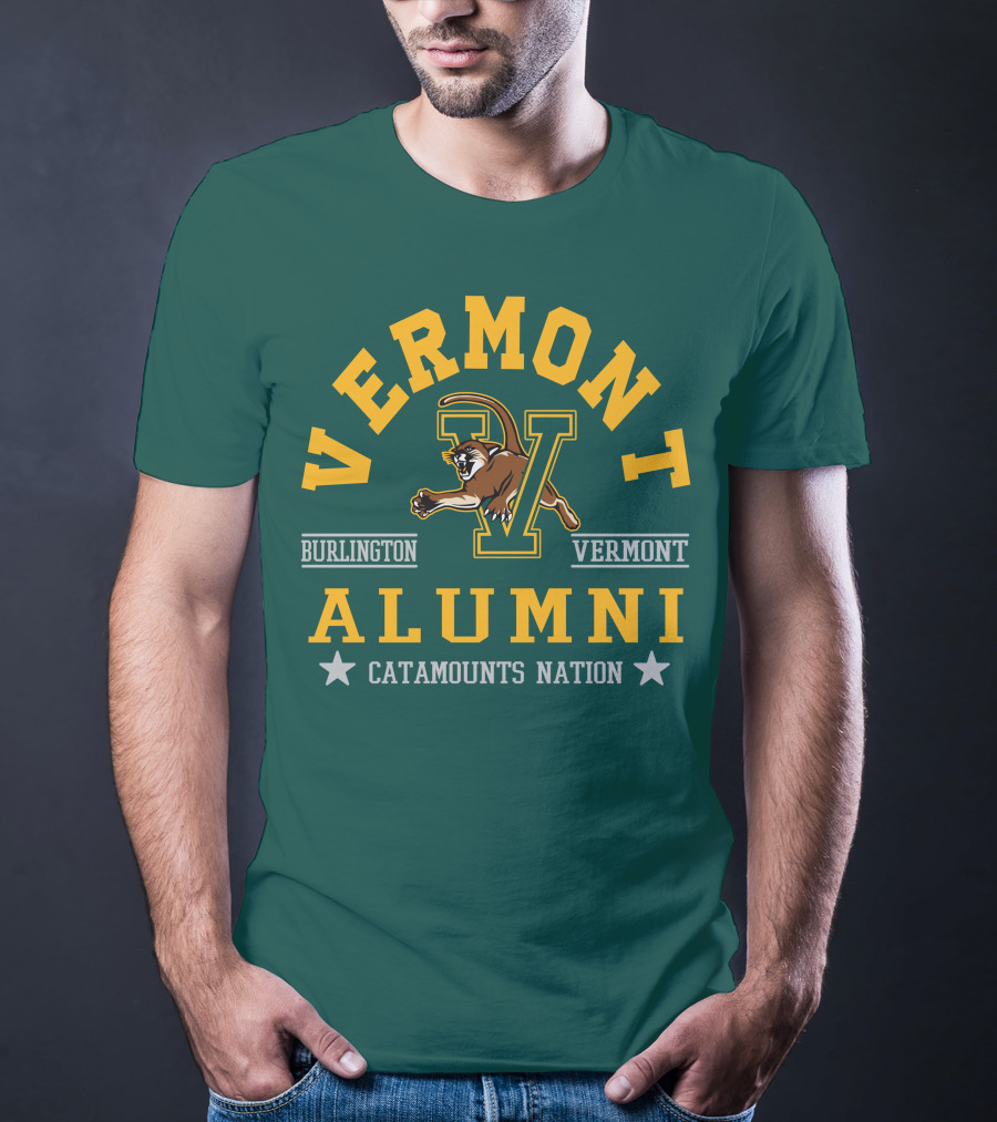 Vermont Burlington Alumni Catamounts Nation T-Shirt
