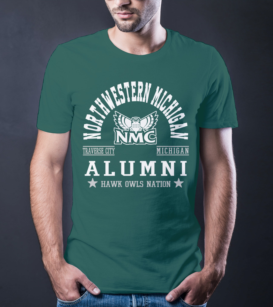 Northwestern Michigan NMC Traverse City Alumni Hawk Owls Nation T-Shirt