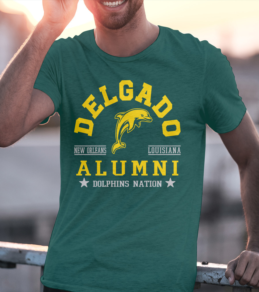 Delgado Alumni New Orleans Louisiana Dolphins Nation T-Shirt