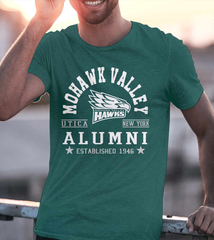 Mohawk Valley Hawks Alumni Utica New York Established 1946 T-Shirt