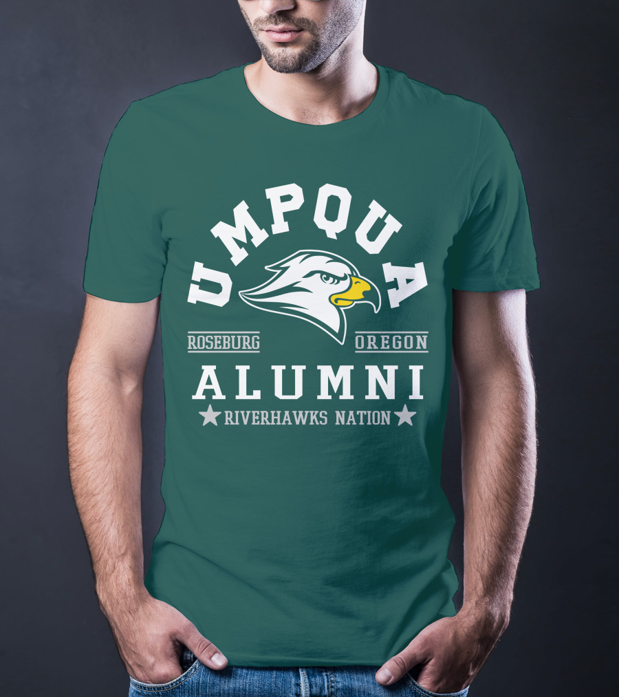 Umpqua Alumni Roseburg Oregon Riverhawks Nation T-Shirt