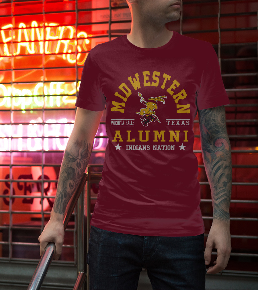 Midwestern Alumni Indians Nation Wichita Falls Texas T-Shirt