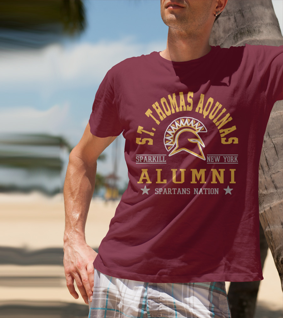 St Thomas Aquinas Sparkill New York Spartans Nation Alumni T-Shirt