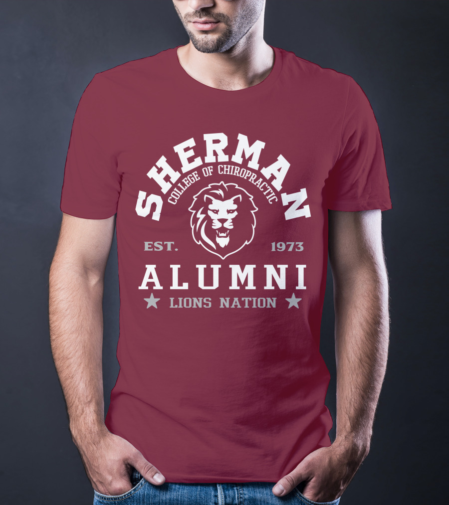 SHERMAN College Of Chiropractic Alumni EST. 1973 Lions Nation T-Shirt