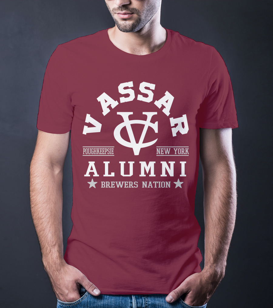 Vassar College Brewers Alumni Poughkeepsie New York Nation T-Shirt
