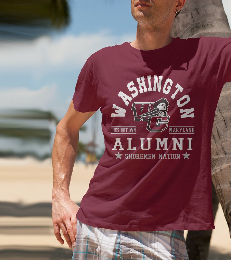 Washington College Alumni Shoremen Nation Chestertown Maryland WC T-Shirt