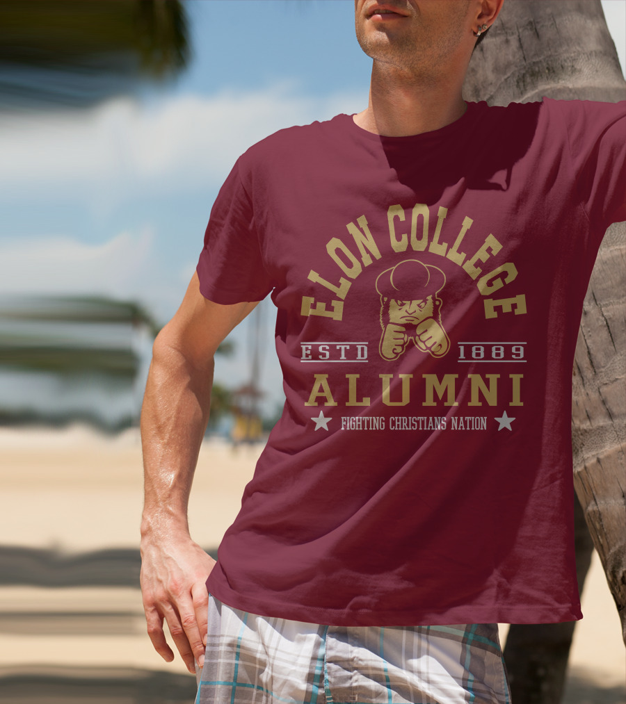Elon College Alumni Fighting Christians Nation Estd 1889 T-Shirt