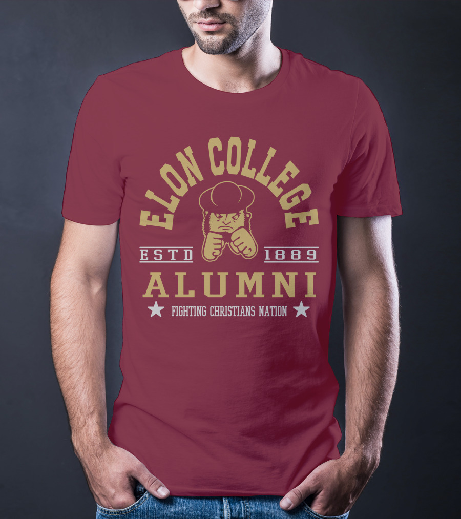 Elon College Alumni Fighting Christians Nation Estd 1889 T-Shirt