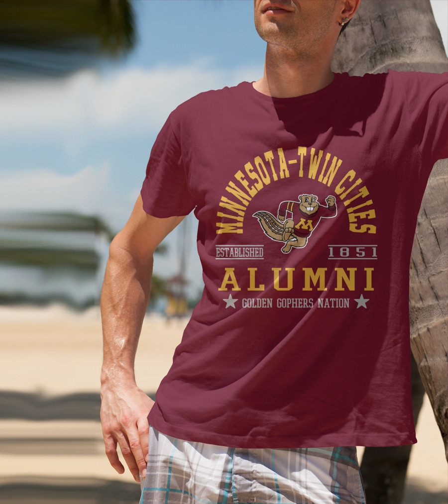 Minnesota-Twin Cities Alumni Established 1851 Golden Gophers Nation T-Shirt