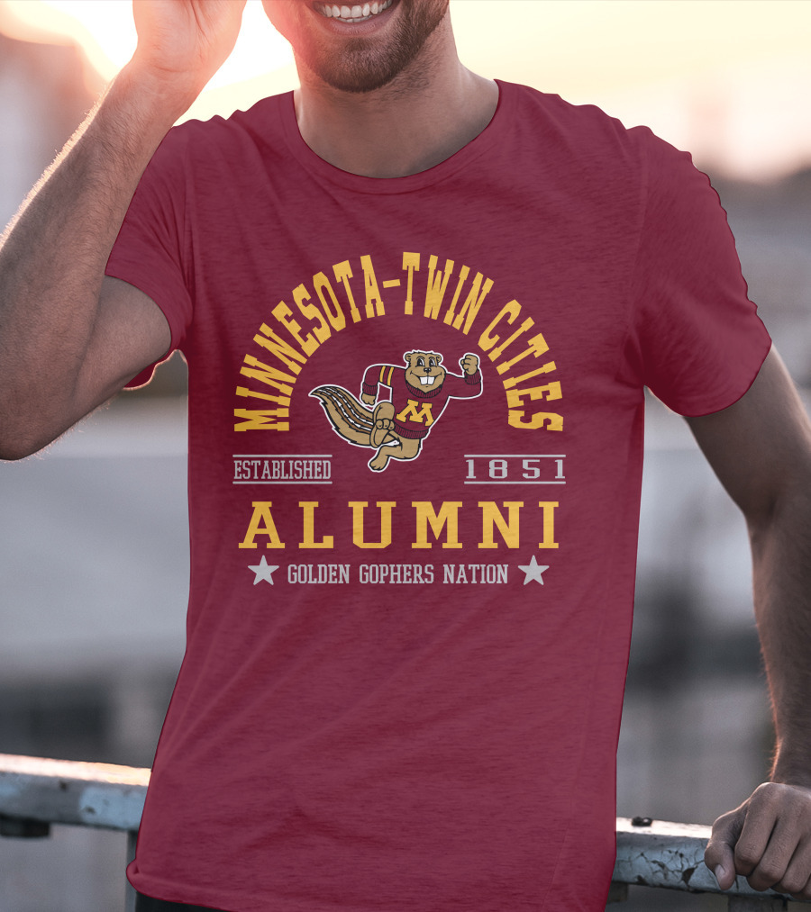 Minnesota-Twin Cities Alumni Established 1851 Golden Gophers Nation T-Shirt