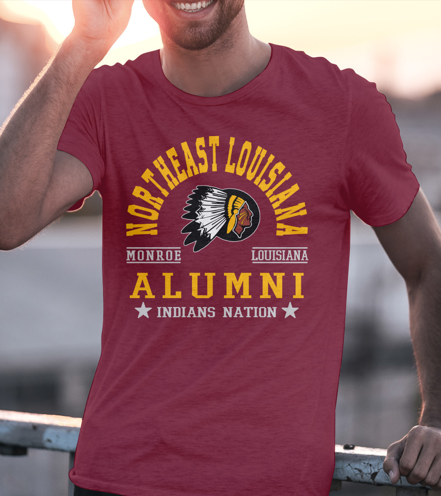 Northeast Louisiana Monroe Louisiana Alumni Indians Nation T-Shirt