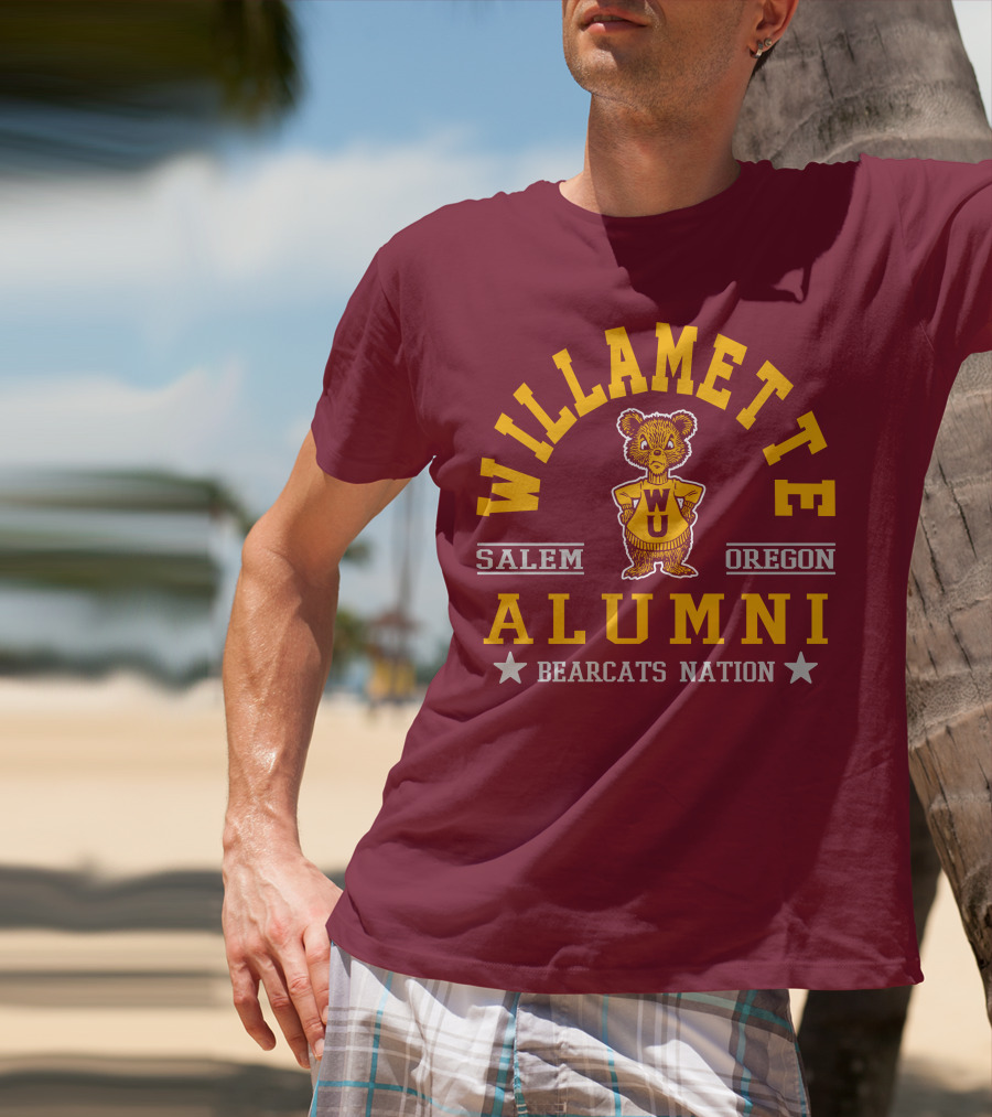 Willamette University Alumni Salem Oregon Bearcats Nation WU T-Shirt