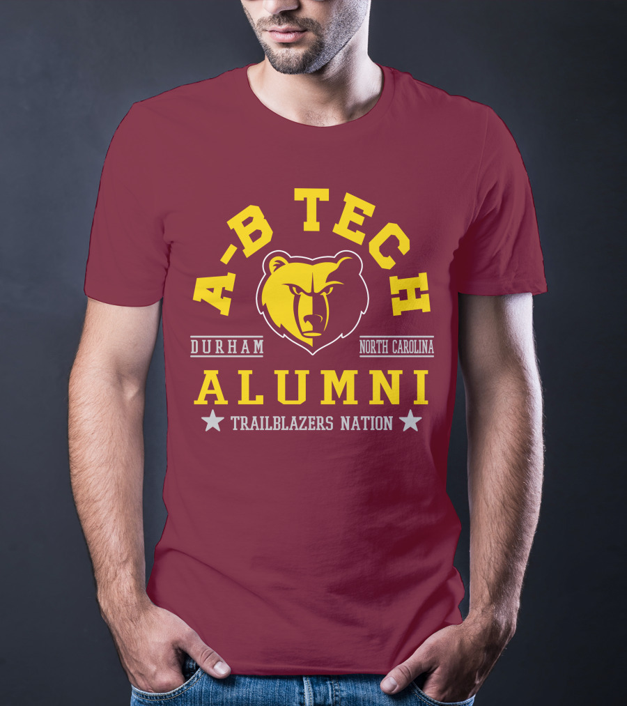 A-B Tech Alumni Trailblazers Nation Durham North Carolina Bear T-Shirt