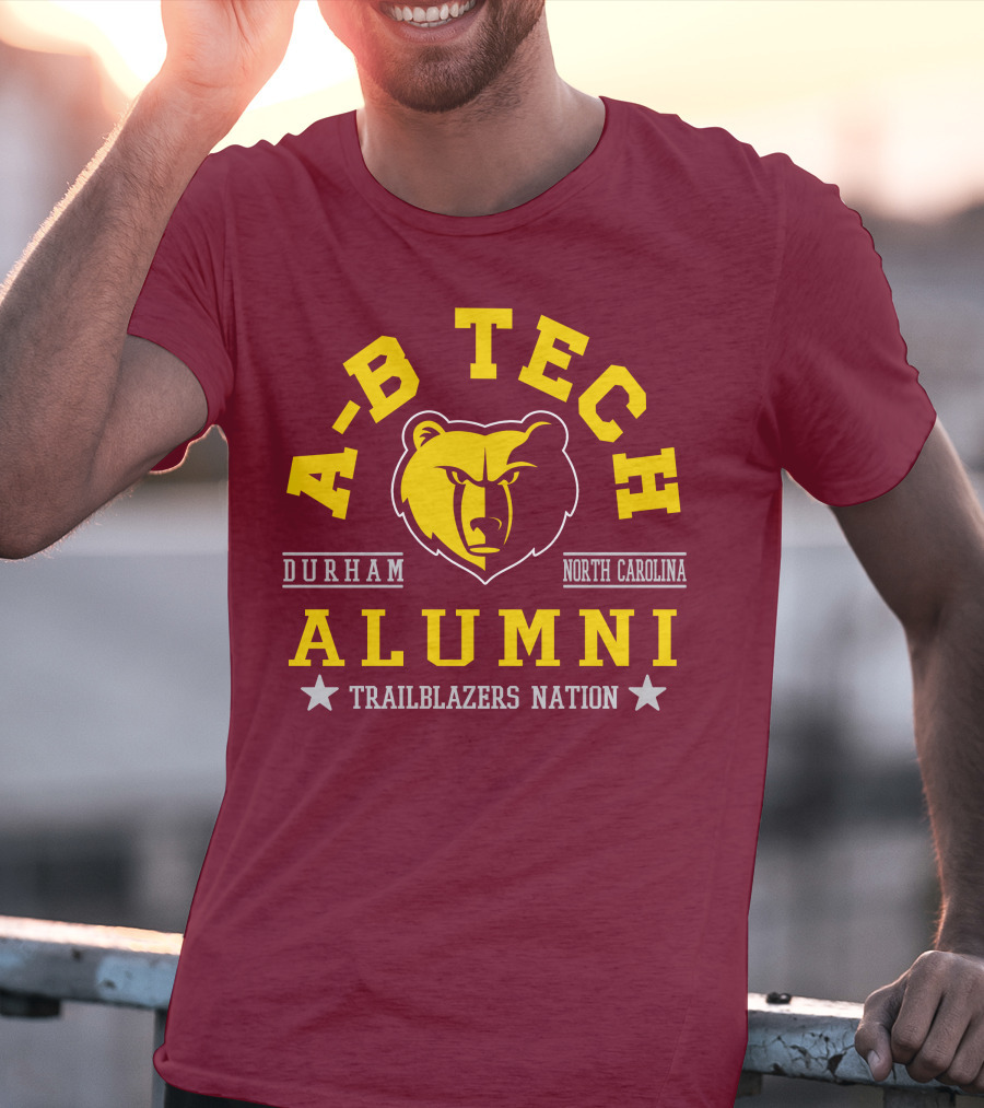 A-B Tech Alumni Trailblazers Nation Durham North Carolina Bear T-Shirt
