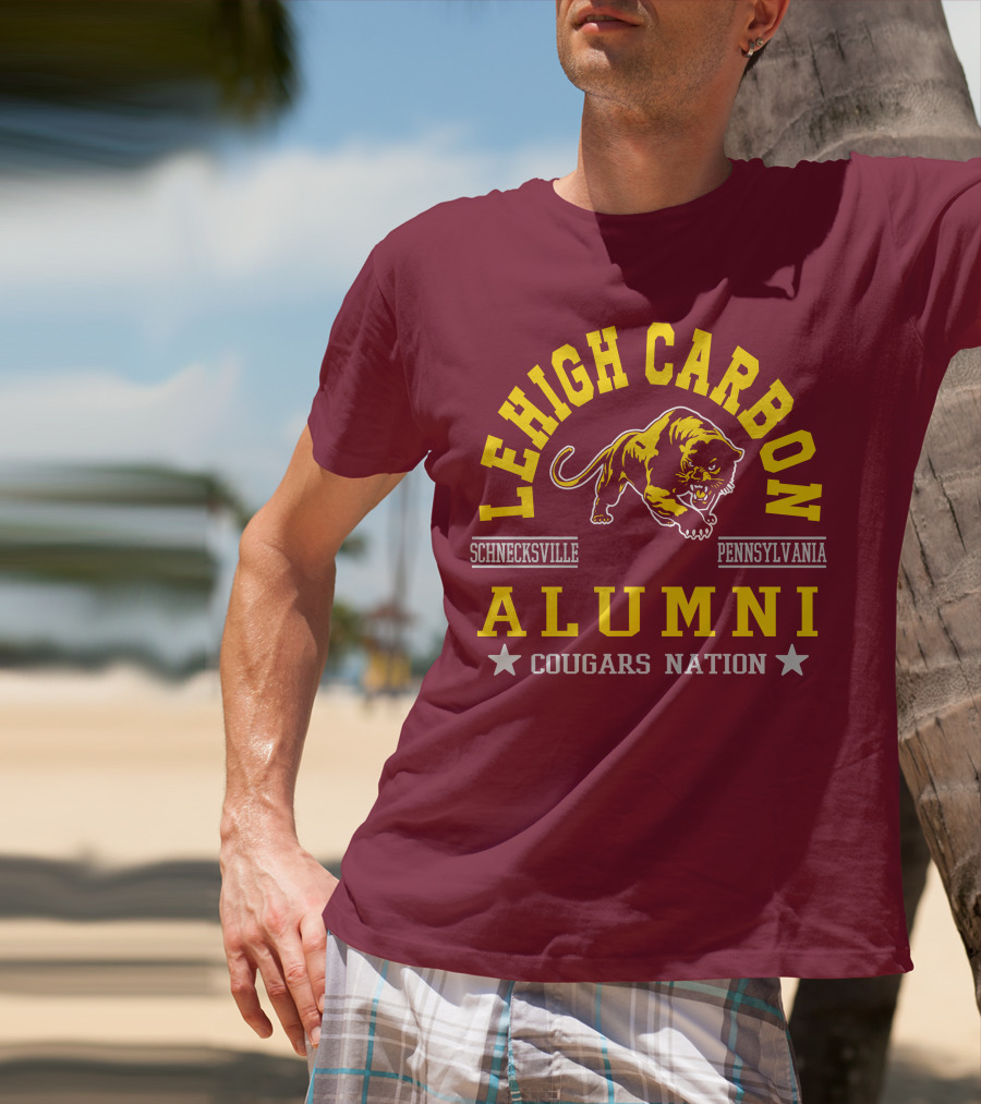 Lehigh Carbon Alumni Cougars Nation Schnecksville Pennsylvania T-Shirt