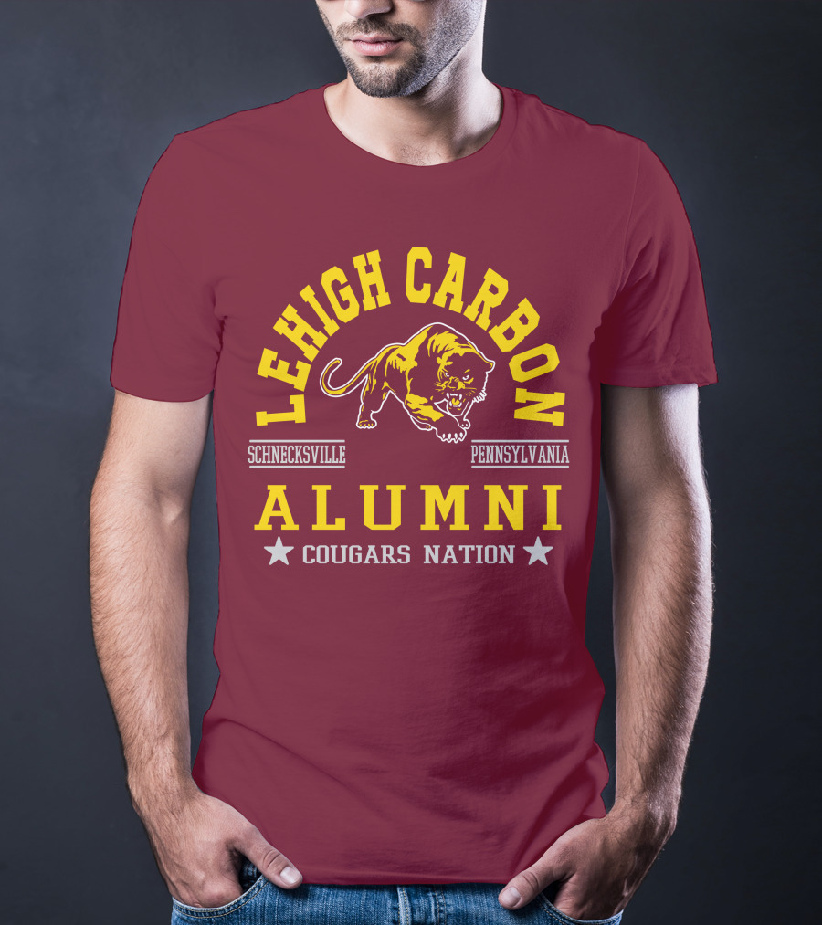 Lehigh Carbon Alumni Cougars Nation Schnecksville Pennsylvania T-Shirt