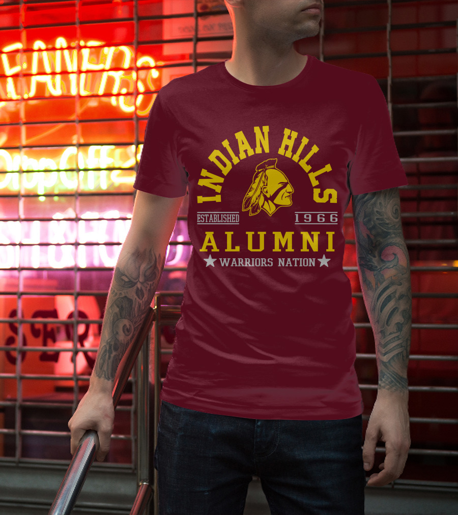 Indian Hills Warriors Alumni Established 1966 Nation T-Shirt