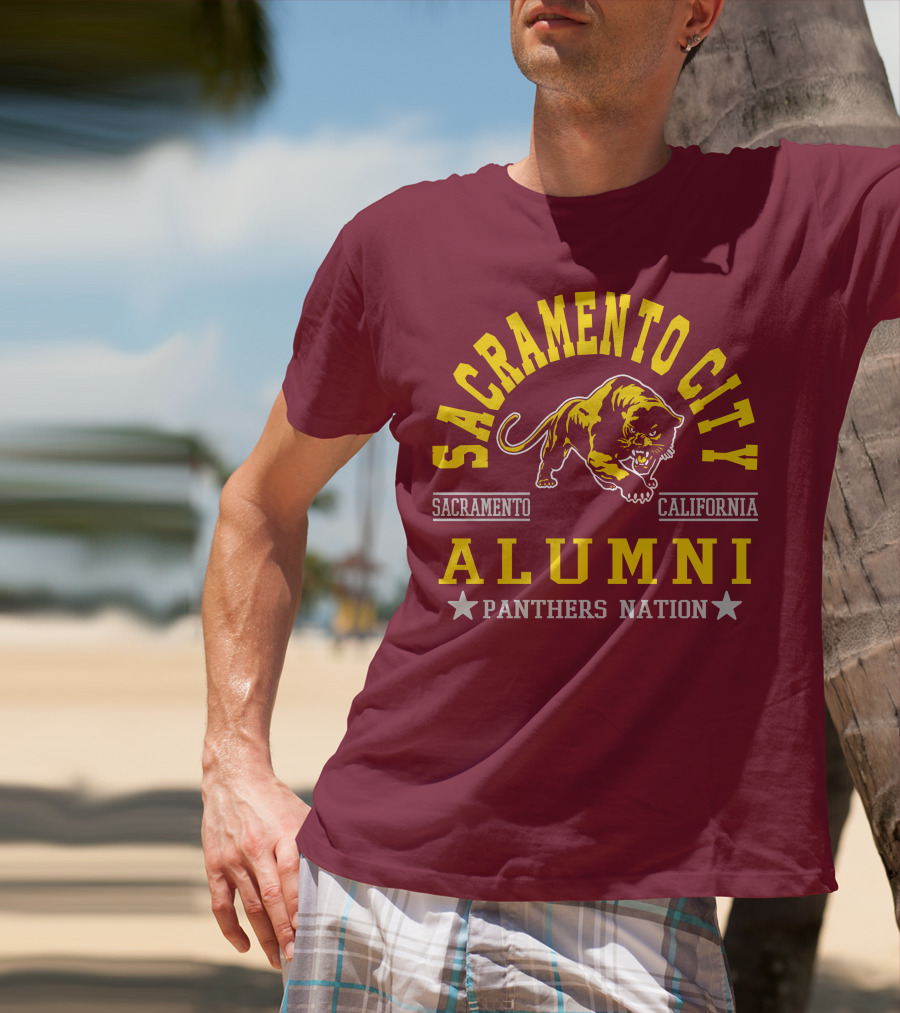 Sacramento City Alumni Panthers Nation Sacramento California T-Shirt
