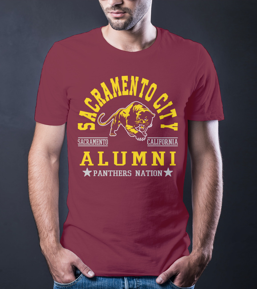 Sacramento City Alumni Panthers Nation Sacramento California T-Shirt