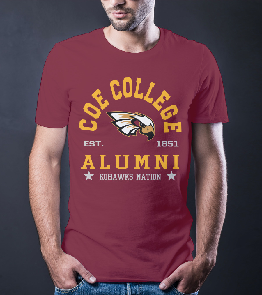Coe College Est. 1851 Alumni Kohawks Nation T-Shirt