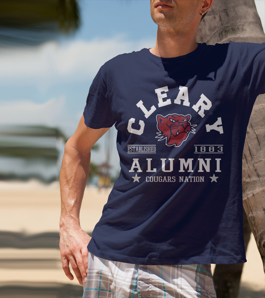Cleary Alumni Cougars Nation Established 1883 T-Shirt
