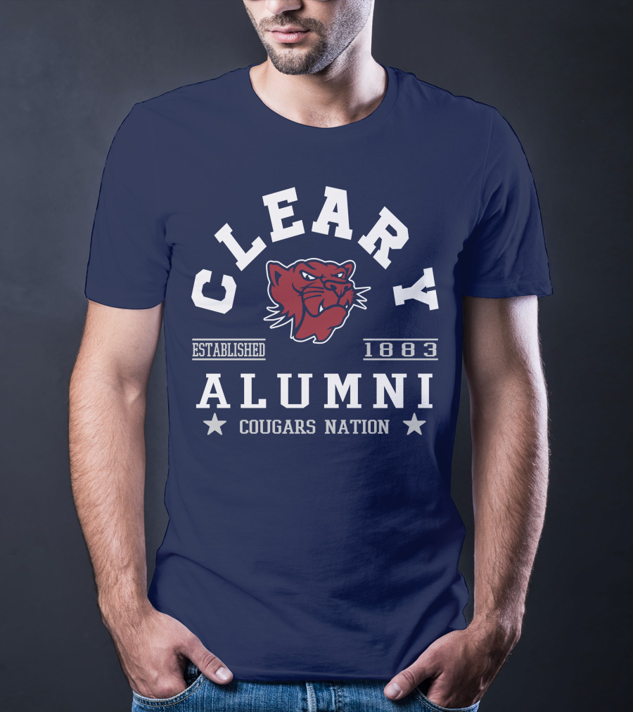 Cleary Alumni Cougars Nation Established 1883 T-Shirt