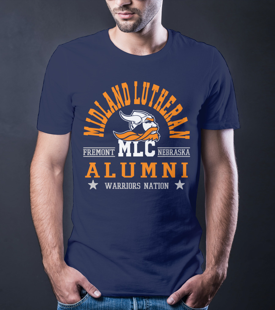 Midland Lutheran College Fremont Nebraska MLC Alumni Warriors Nation T-Shirt