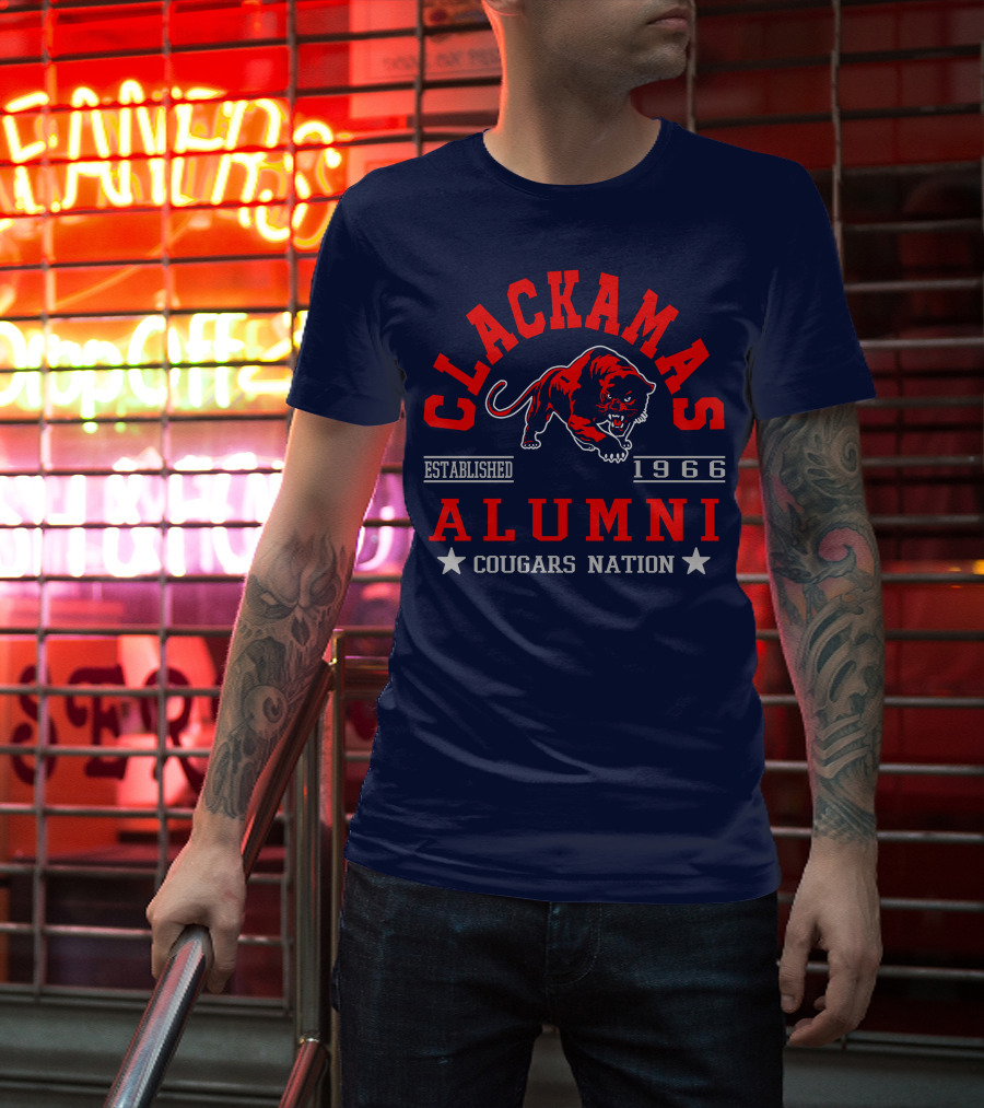 Clackamas Alumni Established 1966 Cougars Nation T-Shirt
