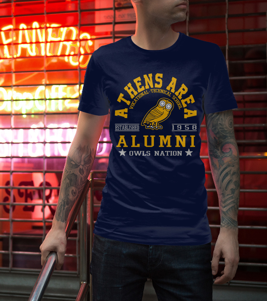 Athens Area Vocational-Technical School Alumni Owls Nation Established 1958 T-Shirt