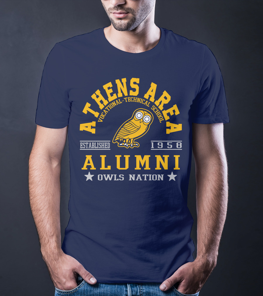 Athens Area Vocational-Technical School Alumni Owls Nation Established 1958 T-Shirt