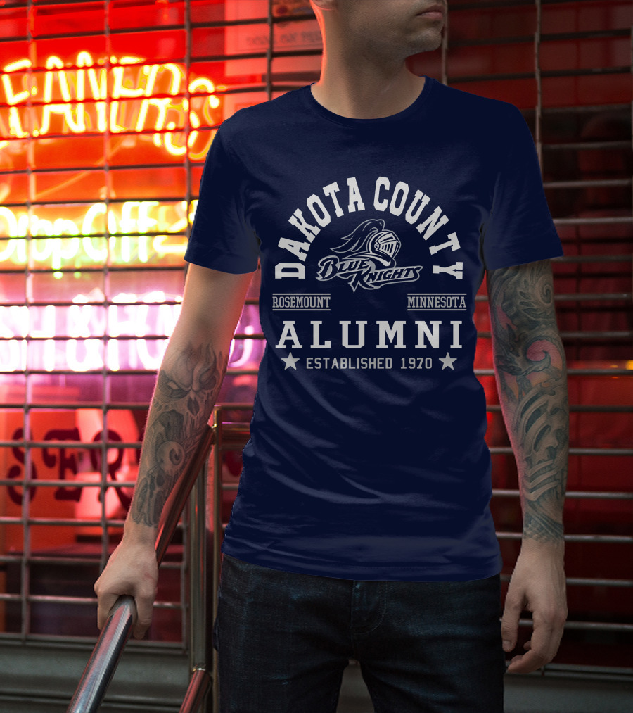 Dakota County Blue Knights Rosemount Minnesota Alumni Established 1970 T-Shirt