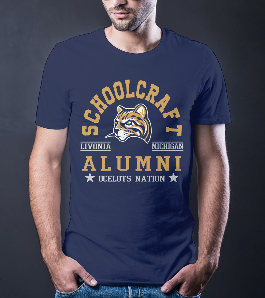 Schoolcraft College Alumni Ocelots Nation Livonia Michigan T-Shirt