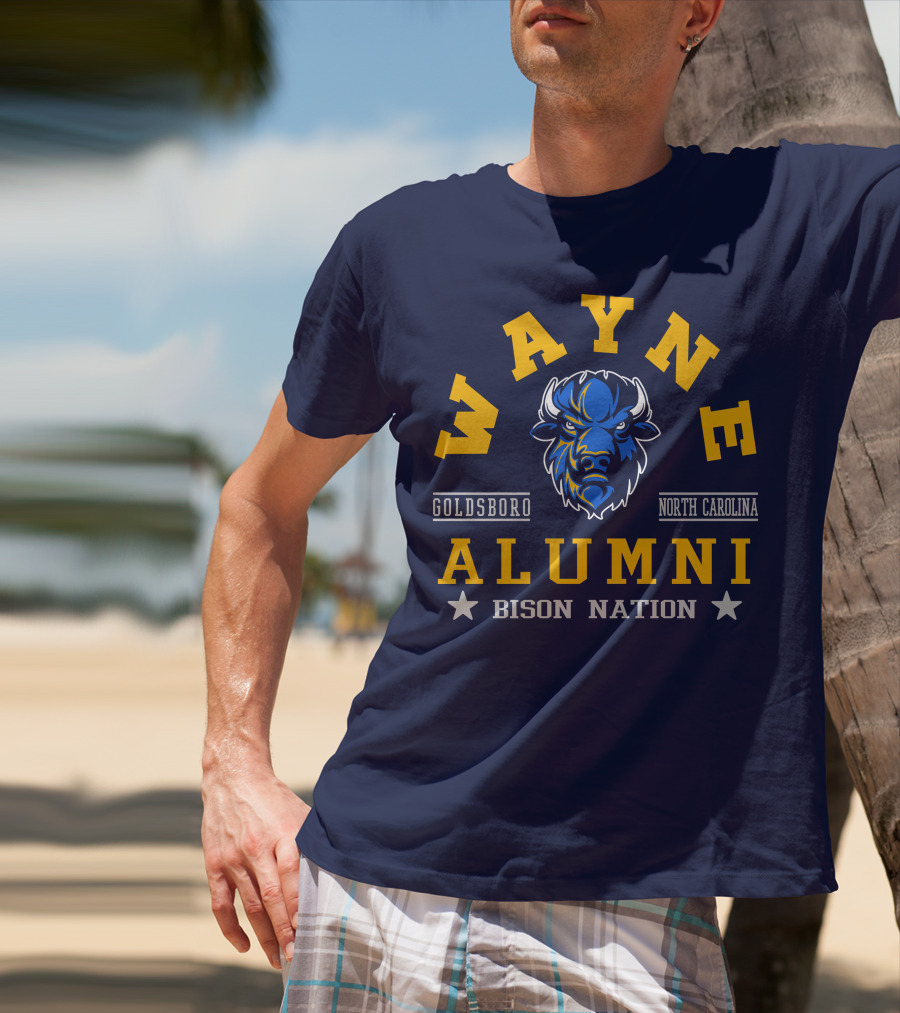 Wayne College Alumni Goldsboro North Carolina Bison Nation T-Shirt