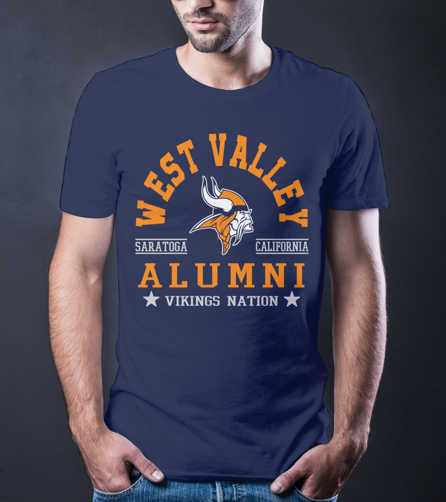 West Valley Alumni Saratoga California Vikings Nation T-Shirt