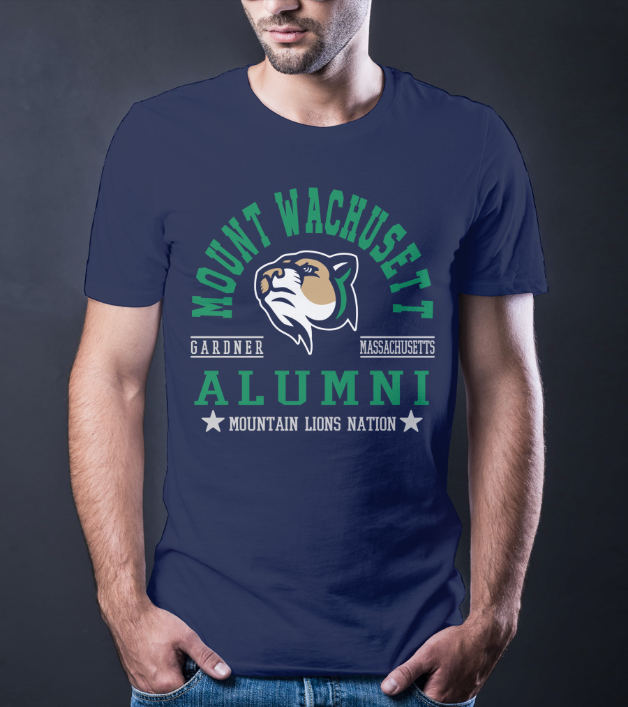 Mount Wachusett Alumni Gardner Massachusetts Mountain Lions Nation T-Shirt