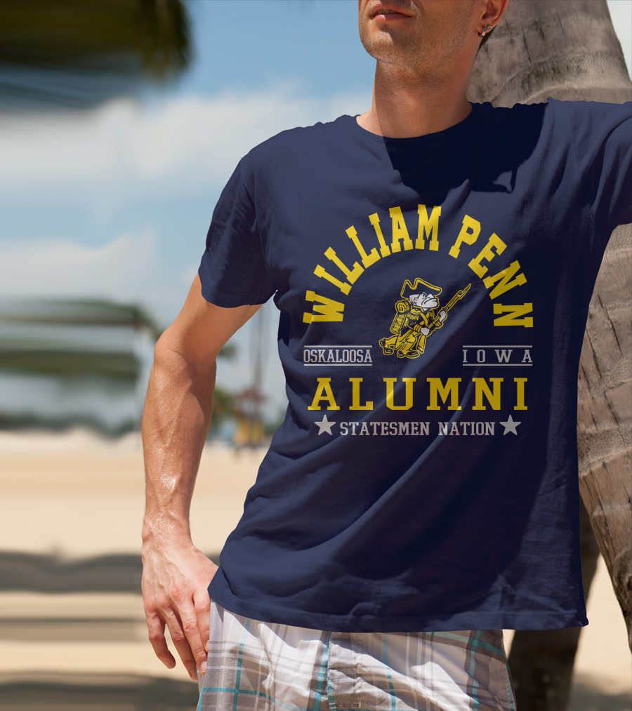 William Penn Oskaloosa Iowa Alumni Statesmen Nation T-Shirt