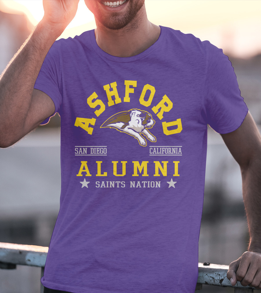 Ashford Alumni San Diego California Saints Nation T-Shirt