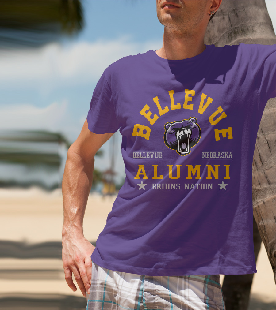Bellevue Nebraska Alumni Bruins Nation Bear T-Shirt