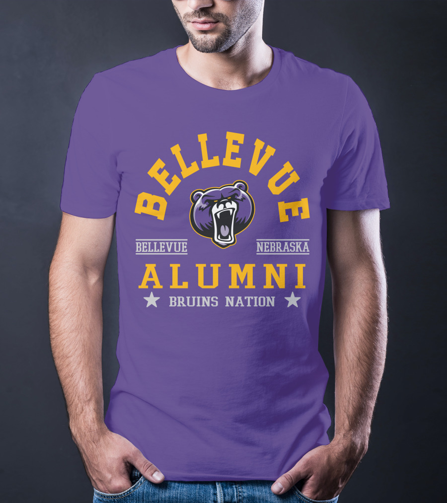 Bellevue Nebraska Alumni Bruins Nation Bear T-Shirt