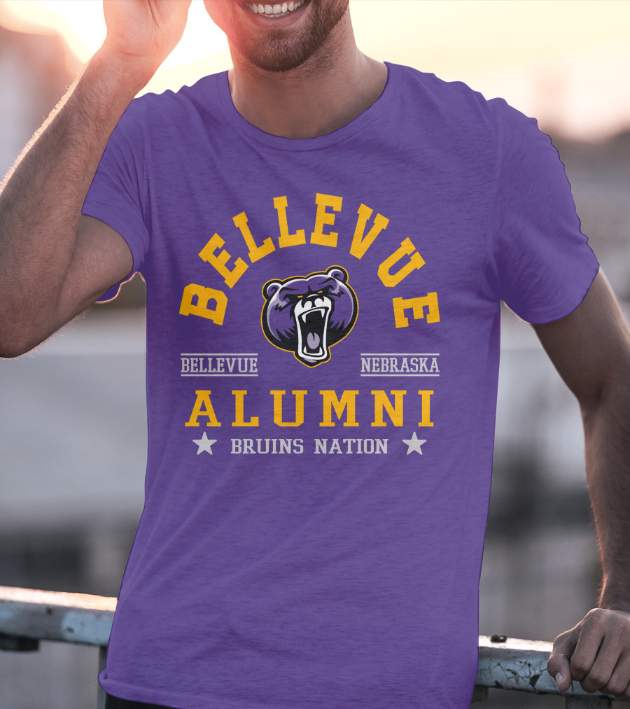 Bellevue Nebraska Alumni Bruins Nation Bear T-Shirt
