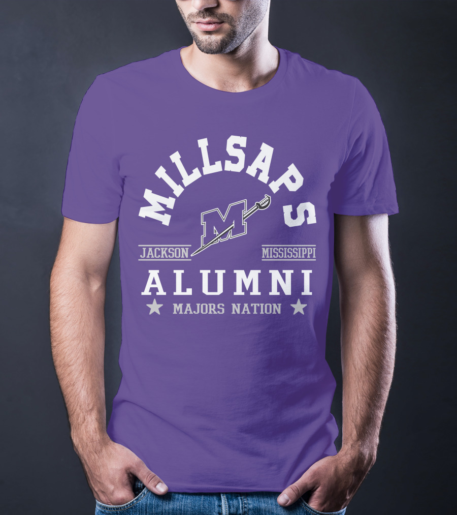 Millsaps College Jackson Mississippi Alumni Majors Nation T-Shirt