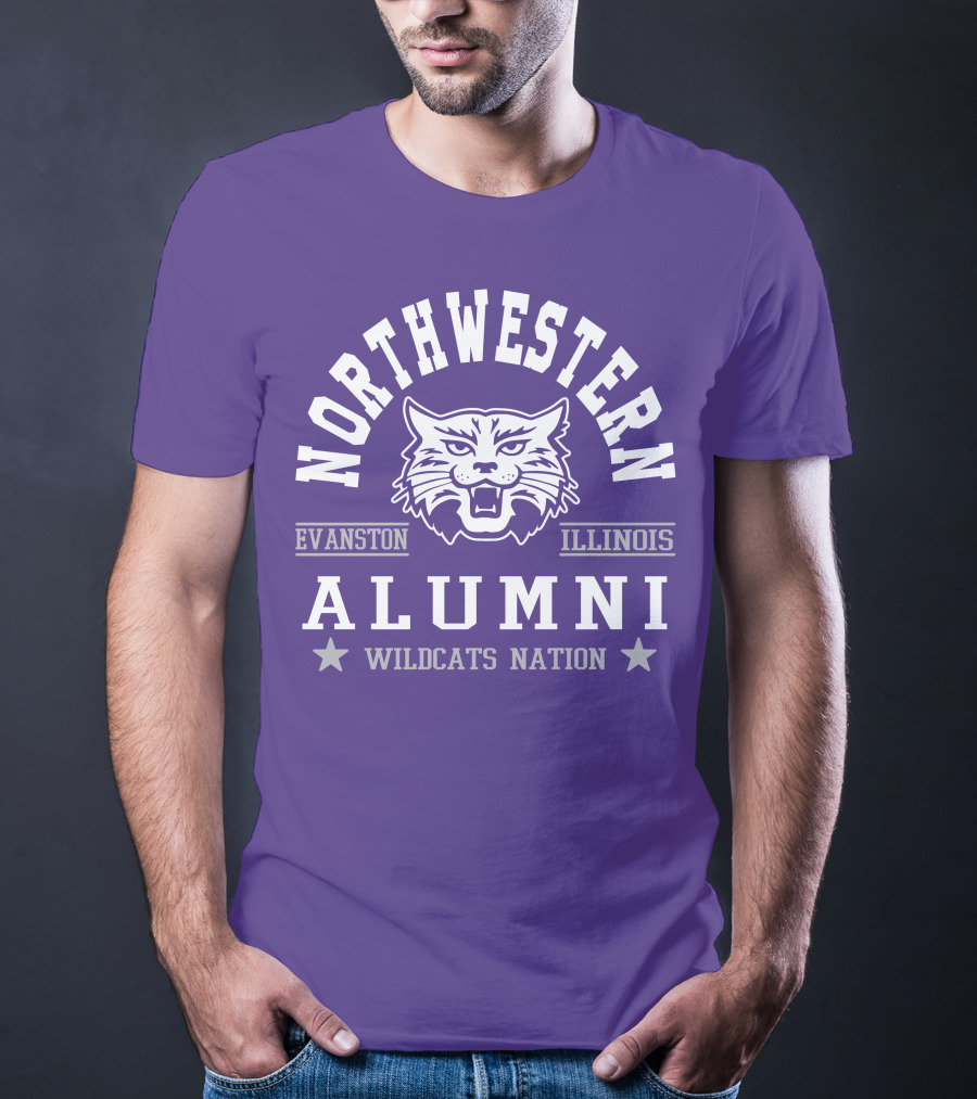 Northwestern Wildcats Alumni Evanston Illinois Nation T-Shirt