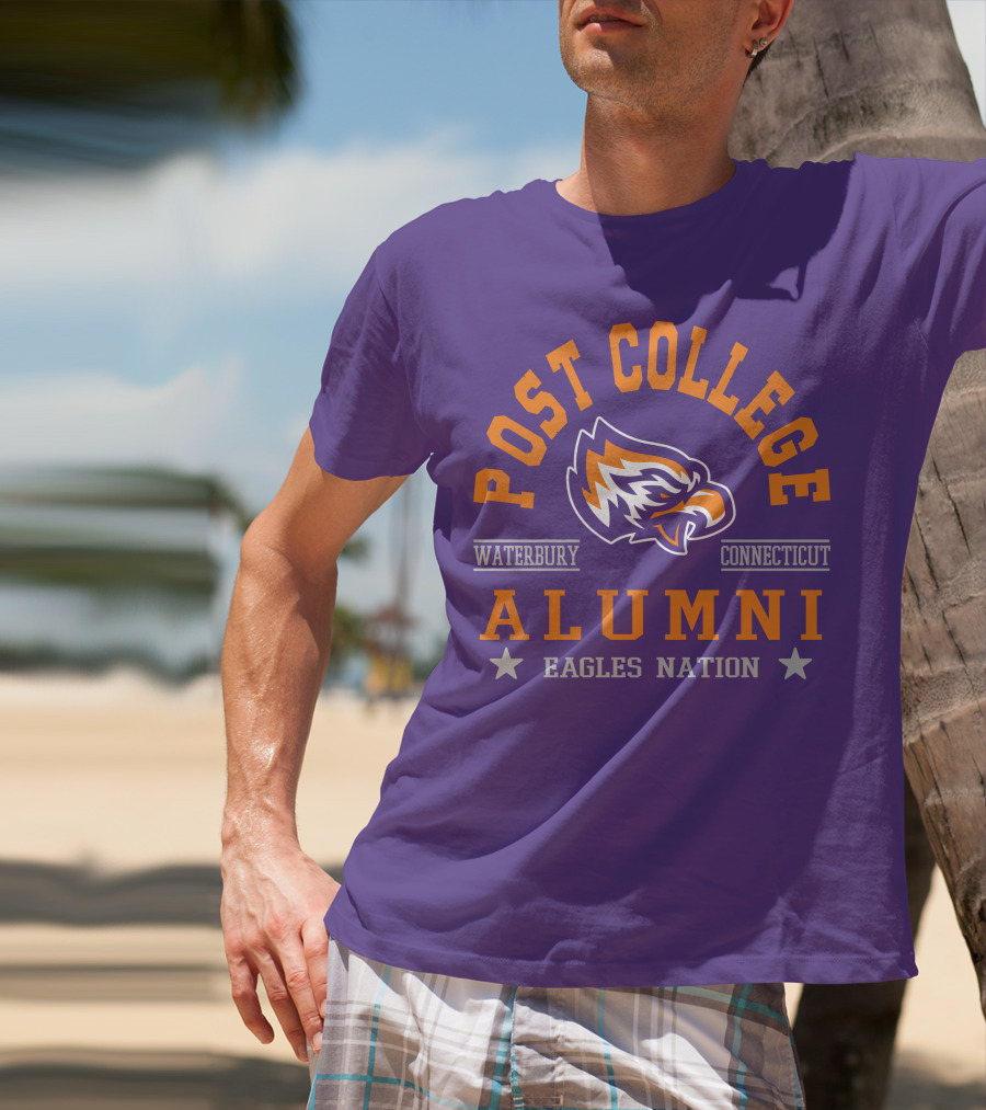 Post College Alumni Waterbury Connecticut Eagles Nation T-Shirt