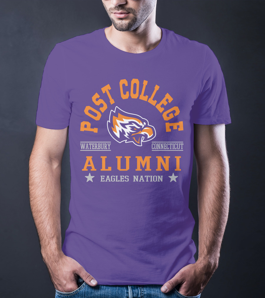 Post College Alumni Waterbury Connecticut Eagles Nation T-Shirt