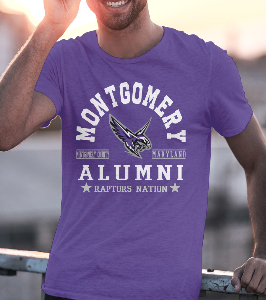 Montgomery County Maryland Alumni Raptors Nation T-Shirt